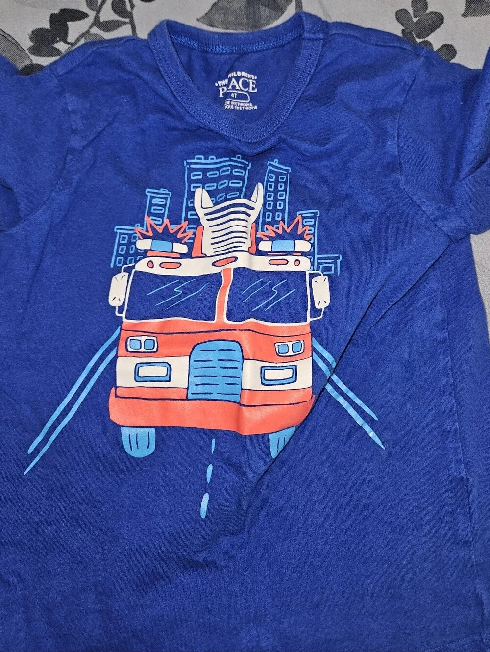 Children's Place Size 4T Bundle- Kids Rescue Vehicles Graphic Tees